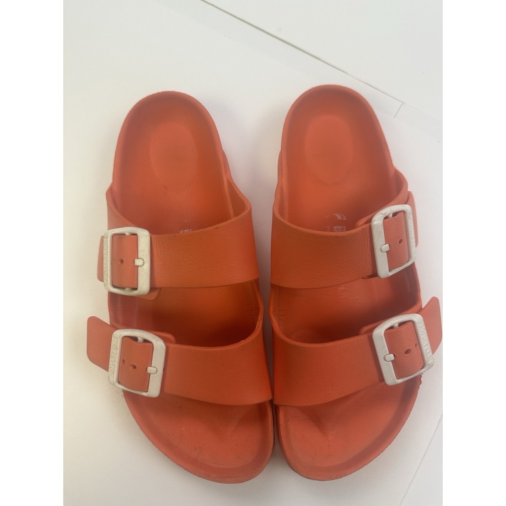 Birkenstock Women's Arizona EVA Orange Adjustable Strap Sandals 37 EU 6 - 6 1/2 - Picture 2 of 6